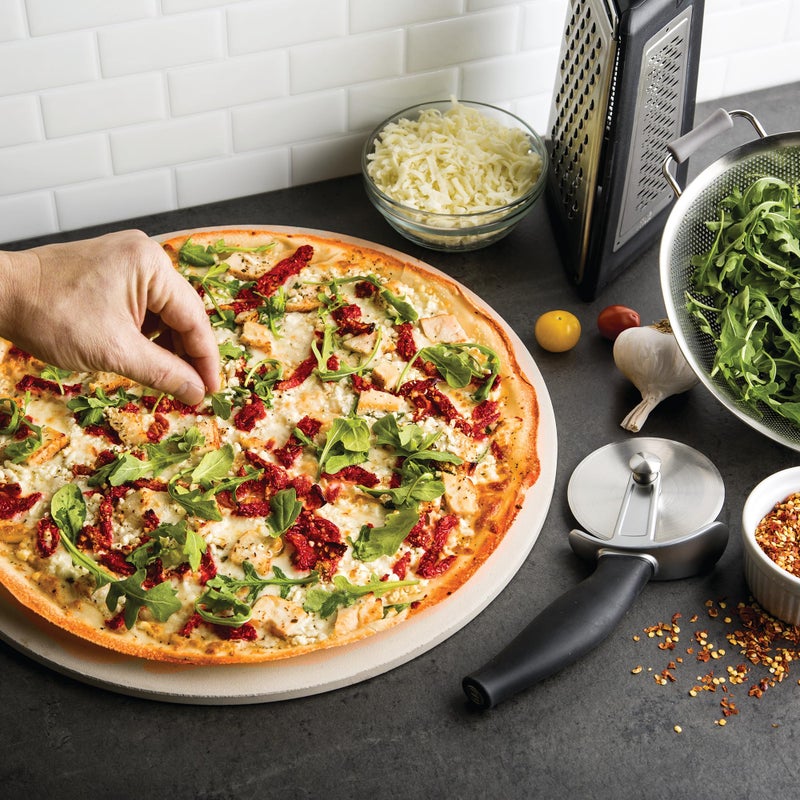 PL8 Artisan Pizza Wheel â€“ Stainless Steel Cutting Wheel with Cast Zinc Frame and Integrated Oven Rack Hook for Easy Pizza Serving - Image 4